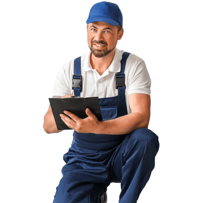 An Embarq maintenance technician carrying out a repair